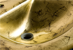 decorated glass sinks